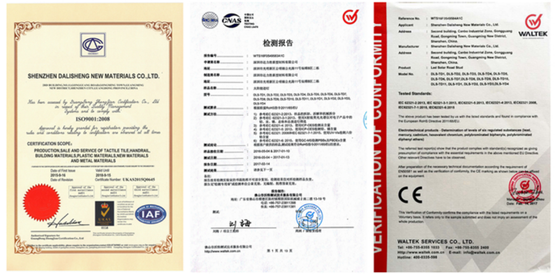 Dalisheng certifikat